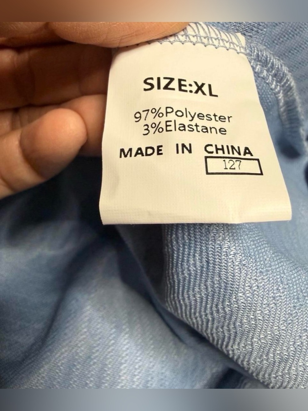 🩵 Boutique Powder Blue Textured Bomber Jacket XL Like New - Picture 4 of 5
